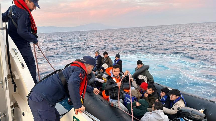 Bodrum açıklarında 37 düzensiz göçmen yakalandı