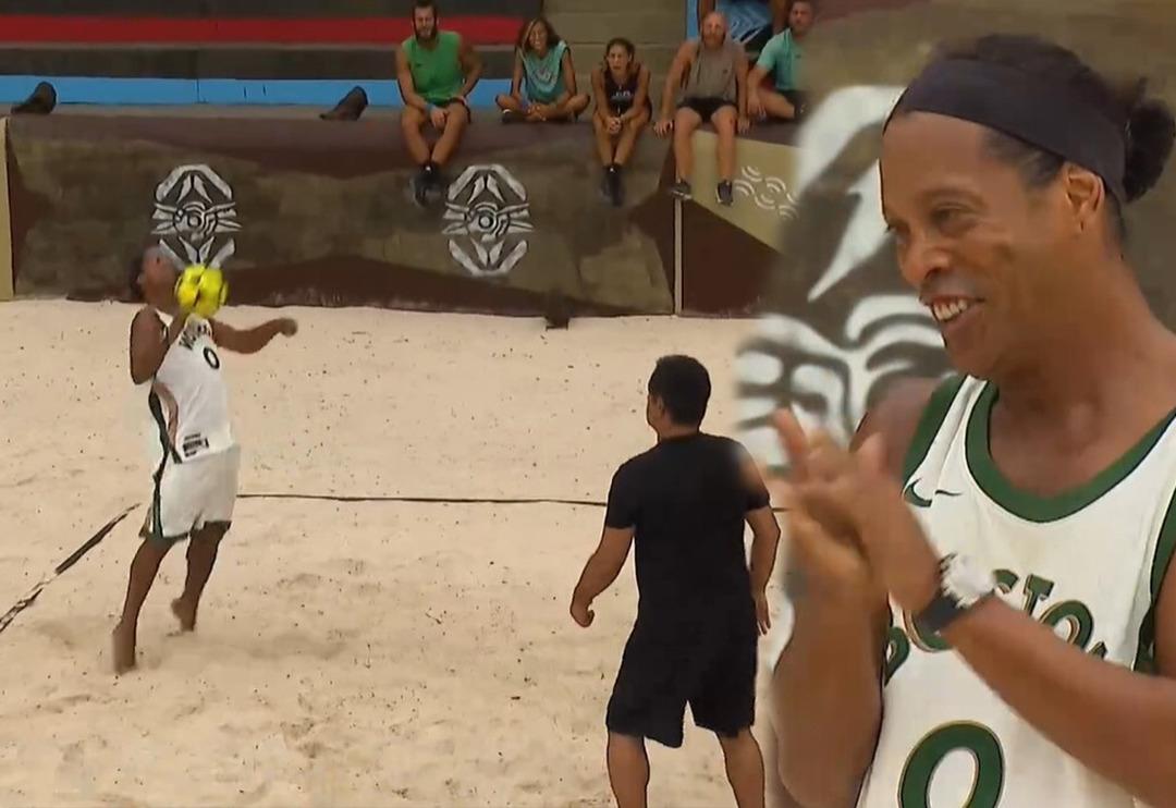 Survivor All Star'da Ronaldinho r&uuml;zgarı! Acun Ilıcalı ile takım olup yarıştı "Burada olmaktan &ccedil;ok mutluyum"
