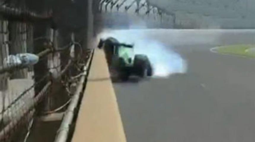 Yarışta korkun&ccedil; kaza anı