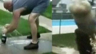 Kameramanı böyle yere serdi