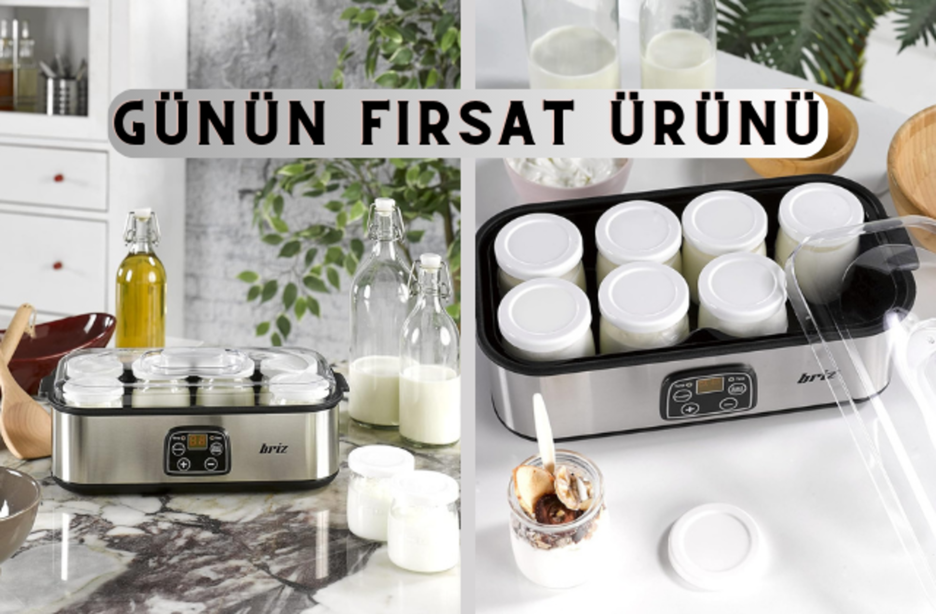 Hem sağlıklı hem bütçe dostu! Son zamanların en popüler mutfak ürünlerinden Briz Yoğurt Makinesi indirime girdi