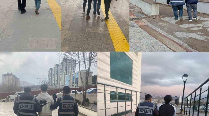 Elazığ’da kesinleşmiş hapis cezası bulunan 15 zanlı yakalandı