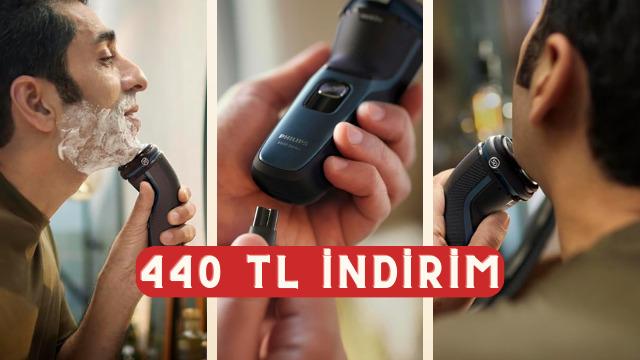 Hassas ciltlilerin favorisi Philips 3000 Serisi Islak & Kuru Elektrikli Tıraş Makinesi'nde 440 TL indirim