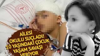 Okulda düştüğü öne sürüldü! Beyin kanaması geçiren 10 yaşındaki çocuk yaşam savaşı veriyor! Bakanlık soruşturma başlattı