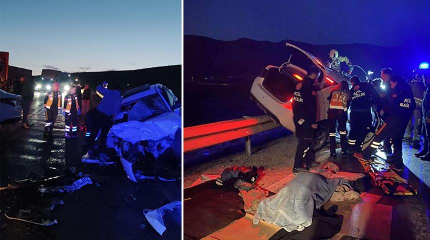 Ankara’da mezarlık ziyareti dönüşü feci kaza!