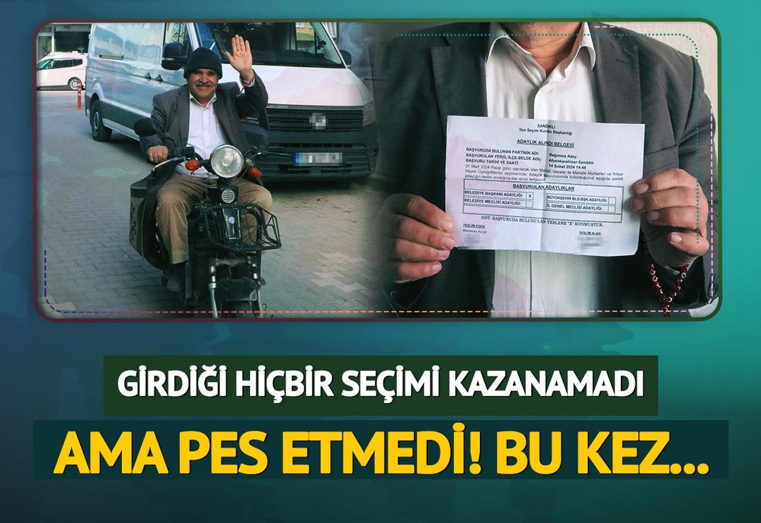 Girdiği hi&ccedil;bir se&ccedil;imi kazanamadı ama pes etmedi! Bu kez hem muhtarlığa hem de belediye başkanlığına aday oldu
