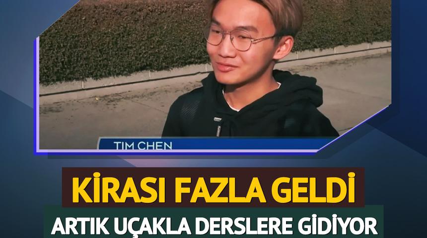 Kirasını karşılayamayan öğrenciden ilginç çözüm: Okula uçakla gidip gelmeye başladı!