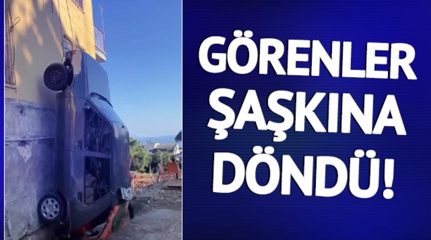 Görenler şaşkına döndü! Aracını iple binadan aşağıya sarkıttı: "İlginç bir ceza yöntemi"