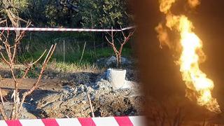 Yer: Mersin! Bahçesini kazarken buldu, alev alınca yetkililere haber verdi