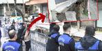 İstanbul'da kaldırım bir anda çöktü! Yaralılar var, bina boşaltıldı