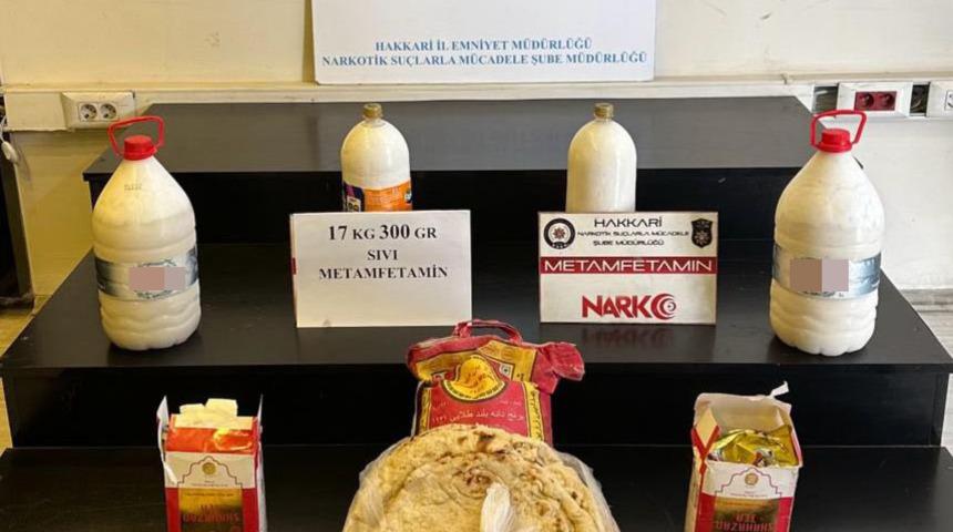 Hakkari'de dondurulmuş halde 17 kilo 300 gram sentetik uyuşturucu ele geçirildi