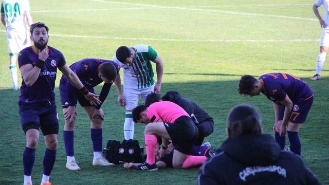 Dili boğazına kaçan oyuncu hastaneye kaldırıldı