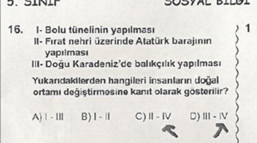 Devlet Parasız Yatılı Sınavı'nda hatalı soru