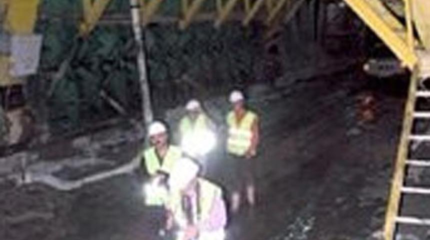 Yapımı devam eden tünelde çökme