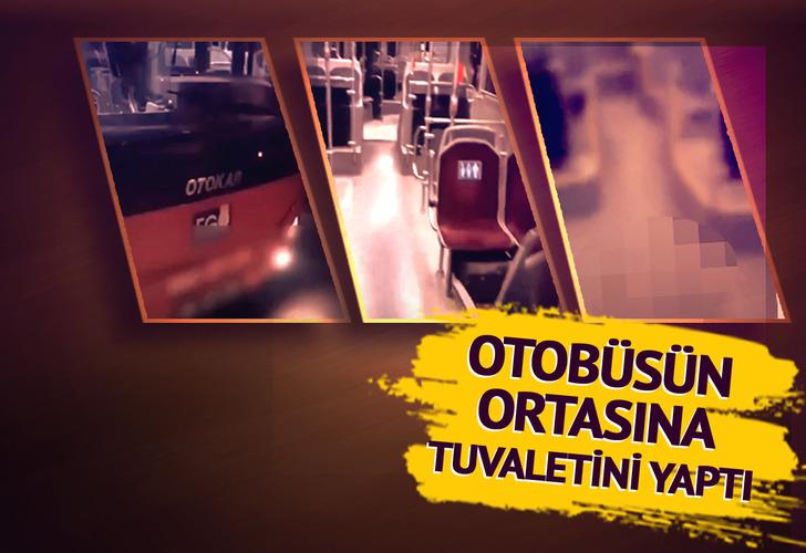Ankara'da otobüse tuvaletini yapan adam! Görüntüler sosyal medyada olay oldu: Kartını göndermemiş arabaya s....!