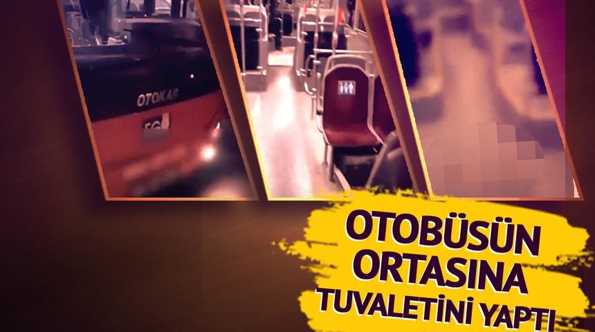 Ankara'da otobüse tuvaletini yapan adam! Görüntüler sosyal medyada olay oldu: Kartını göndermemiş arabaya s....!