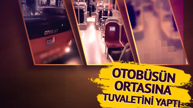 Ankara'da otobüse tuvaletini yapan adam! Görüntüler sosyal medyada olay oldu: Kartını göndermemiş arabaya s....!