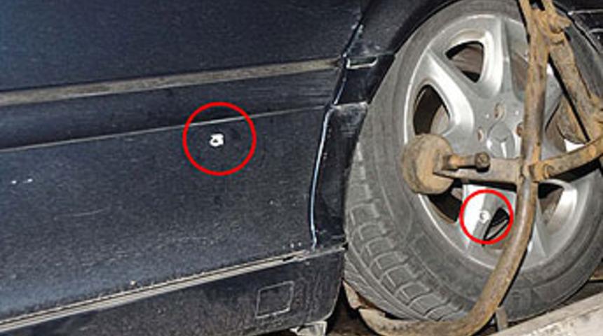 Flaş...İşte mermi izleri