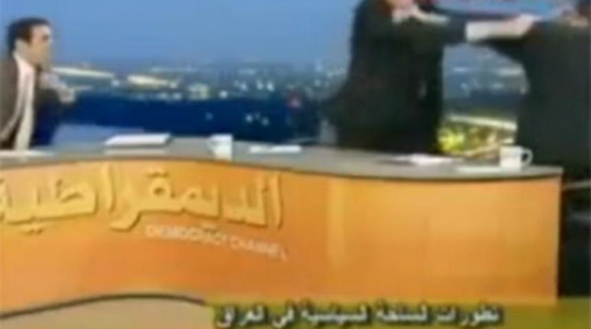 Canlı yayında kavga!