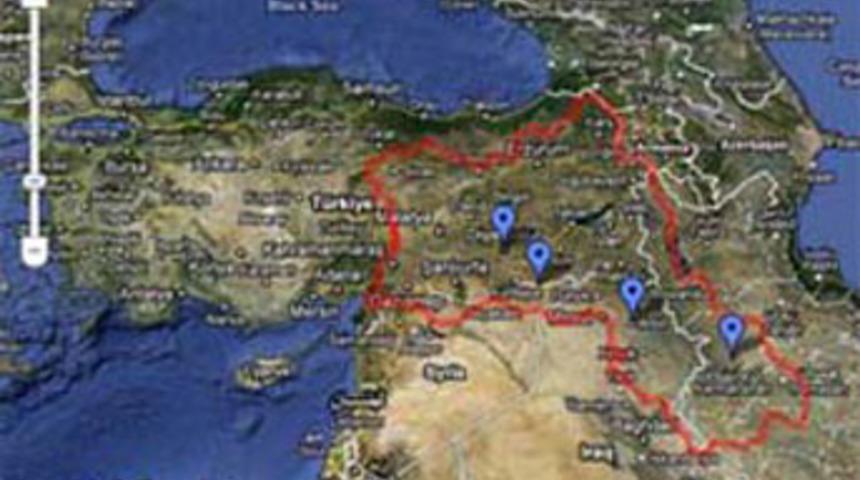 Google'da şok, 'K&uuml;rdistan' sınırı