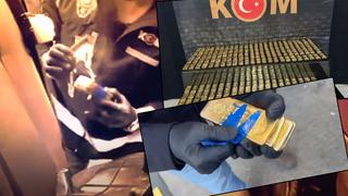 Otomobilden külçe külçe altın çıktı! Bakan Yerlikaya görüntüleri paylaştı