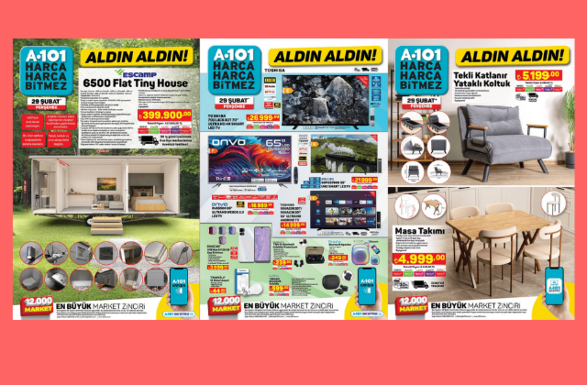 Yine şaşırttı: A101'e Tiny House geliyor! İşte 29 Şubat 2024 A101 Aldın Aldın Kataloğu