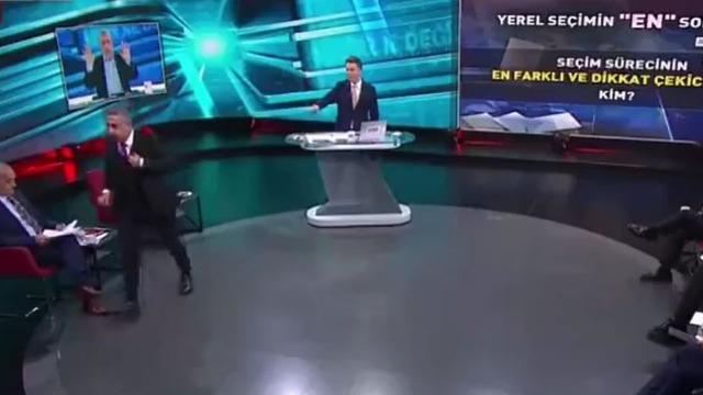 Canlı yayındayken KJ'yi gördü, sinirler gerildi! Gelen yanıta çok sert tepki... CHP'li Ali Haydar Fırat canlı yayını terk etti