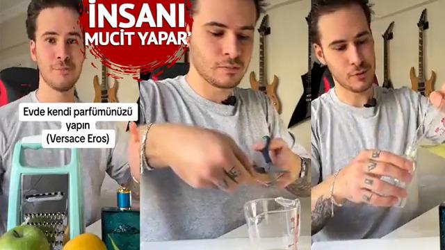 Dünyaca ünlü bir markanın parfümünü evinde yaptı! Binlerce lira vermek yerine kendisini yaptı: Biraz limon biraz elma...