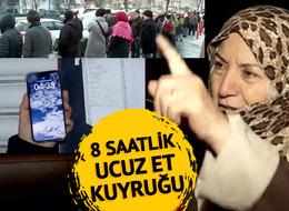Gece yarısı kuyruğa girip saat 8'e kadar bekliyorlar! İstanbul'da tek, Türkiye'de 18 yerde mağazası var... Her şey ucuz et alabilmek için!
