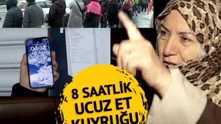 Gece yarısı kuyruğa girip saat 8'e kadar bekliyorlar! İstanbul'da tek, Türkiye'de 18 yerde mağazası var... Her şey ucuz et alabilmek için!