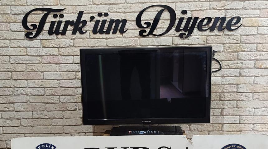 Bursa'da iş hanından 2 televizyon çalan şüpheli tutuklandı