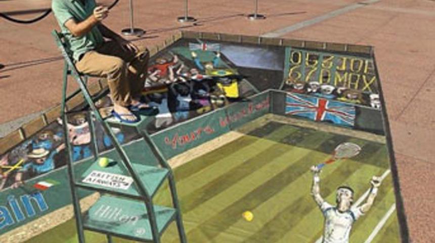 Kaldırım boyama sanatı