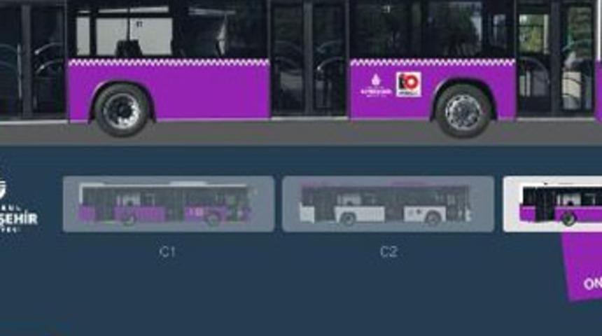 İstanbul otob&uuml;s rengini se&ccedil;ti
