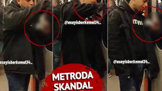 Metroda şoke eden görüntüler! Kimseye aldırış etmeden devam etti