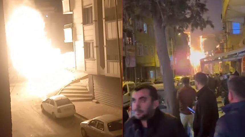 Sultangazi'de korku dolu anlar! Alevler metrelerce yüksekliğe çıktı