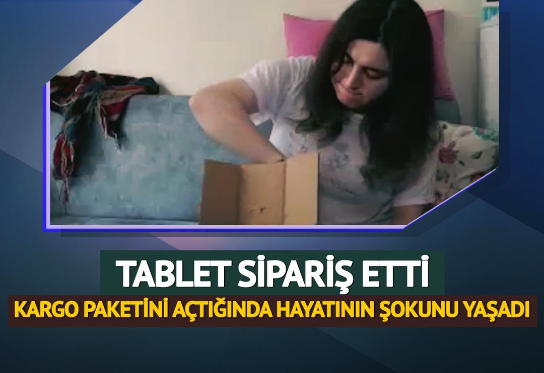 Tablet sipariş etti, kargo paketini a&ccedil;tığında hayatının şokunu yaşadı: "Zoruma gitti"