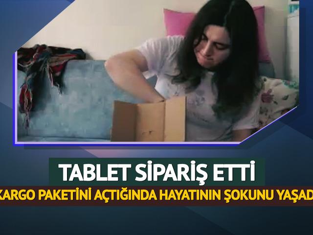 Tablet sipariş etti, kargo paketini açtığında hayatının şokunu yaşadı!