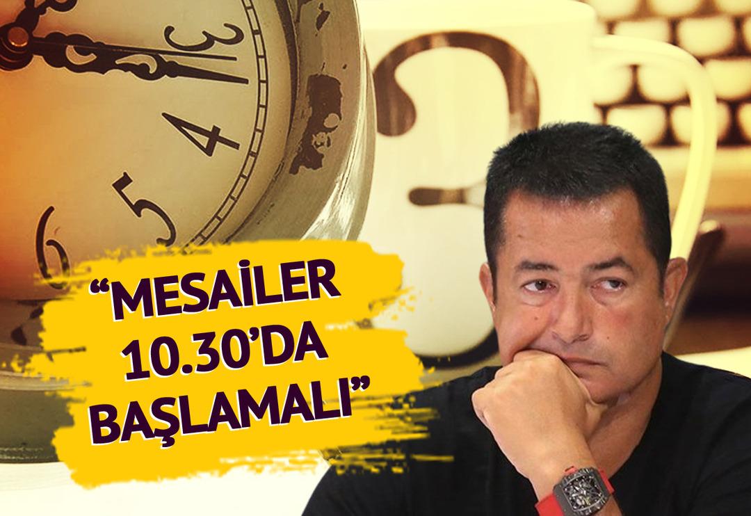  Acun Ilıcalı'dan yine 'mesai saati' &ccedil;ıkışı! "10.30'da başlasın" dedi, o sekt&ouml;rleri ise ayrı tuttu: Sabah 06.00'da seyahat etmeye değecek bir şey yok!