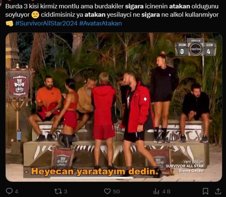Acun Ilıcalı yine çok kızacak! Survivor'da elinde sigarayla kameralara yakalandı... Sercan mı Atakan mı? G3