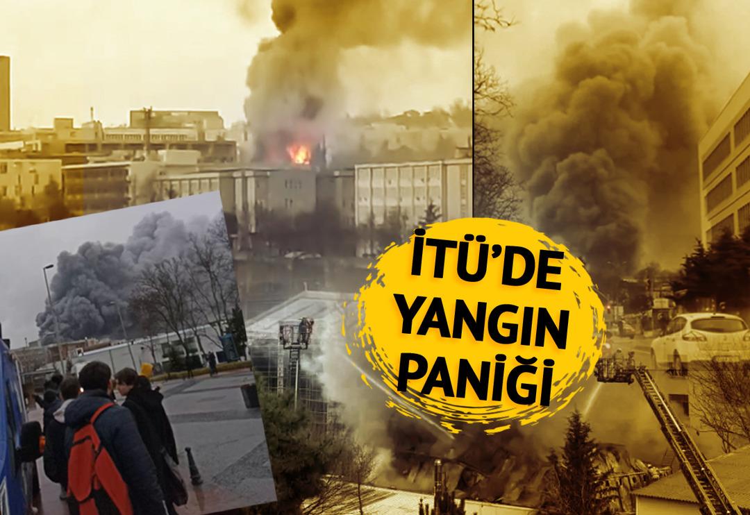 SON DAKİKA | İT&Uuml; yerleşkesinde yangın! Dumanlar Sarıyer'deki pek &ccedil;ok noktadan g&ouml;z&uuml;k&uuml;yor