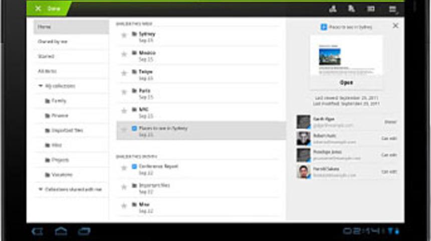 Google Docs&rsquo;tan tabletlere &ouml;zel aray&uuml;z