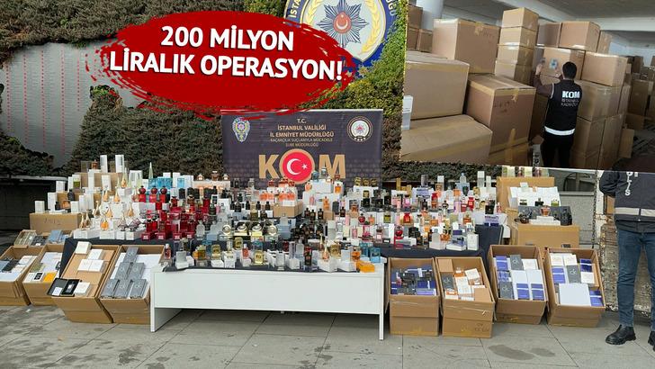 İstanbul'da 200 milyonluk operasyon! 129 bin şişe sahte parfüm ele geçirildi
