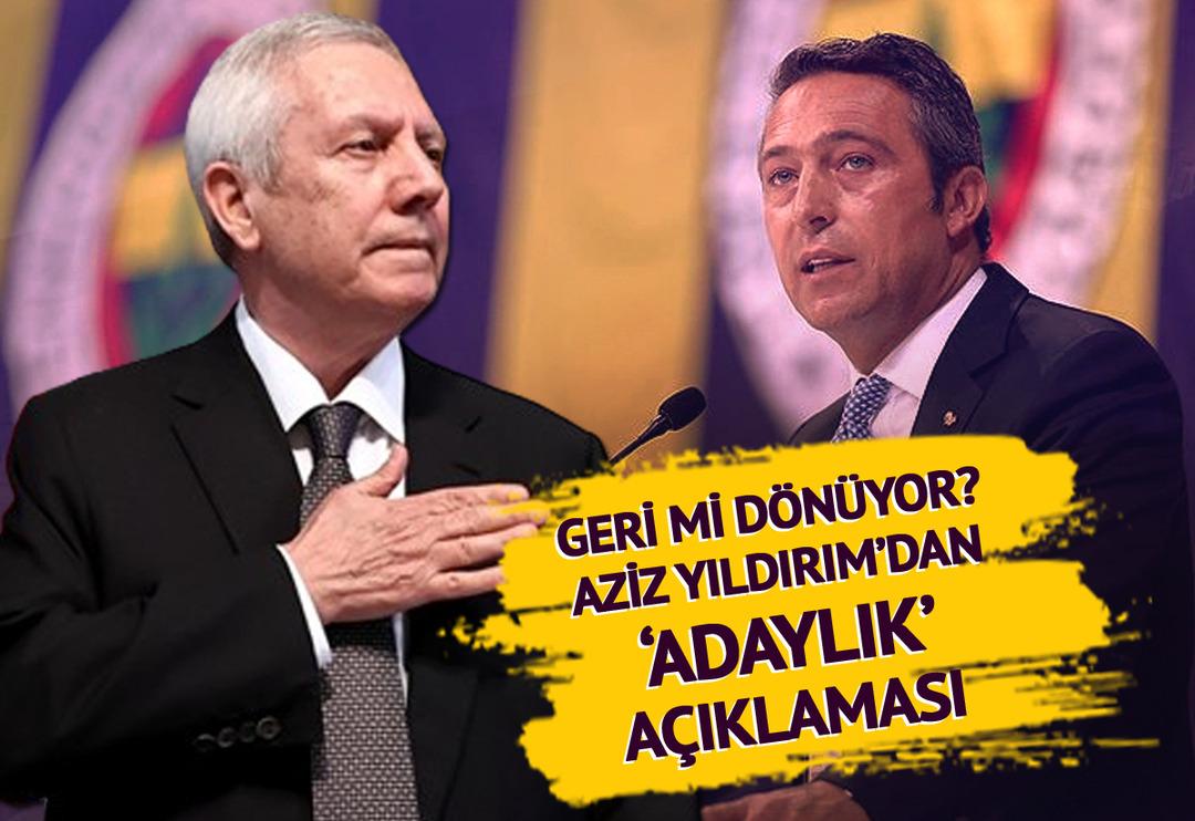 Geri mi d&ouml;n&uuml;yor? Aziz Yıldırım'dan 'adaylık' a&ccedil;ıklaması... Ali Ko&ccedil; sonrası i&ccedil;in t&uuml;m hesaplar değişti!  Sadettin Saran ismi &ouml;ne &ccedil;ıkınca 'kesin' deniliyor