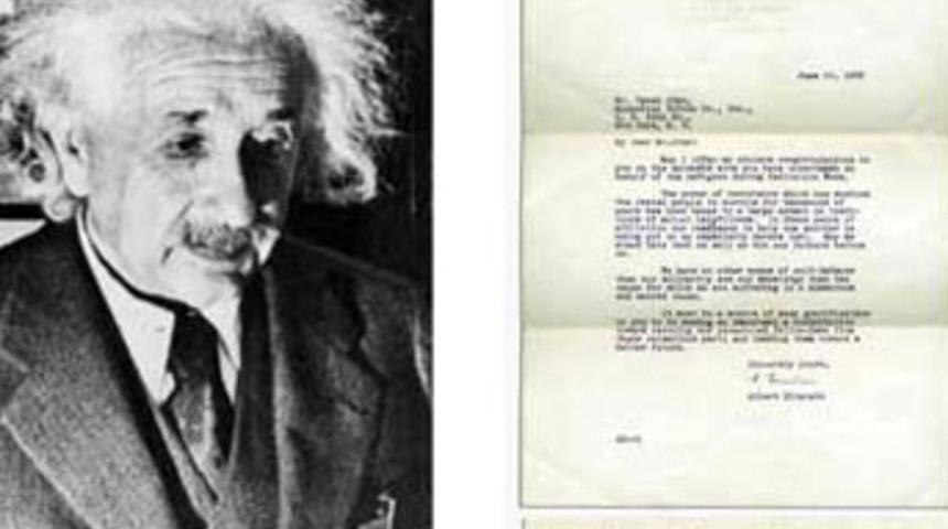 Einstein'in mektubu 14.000 dolara satıldı