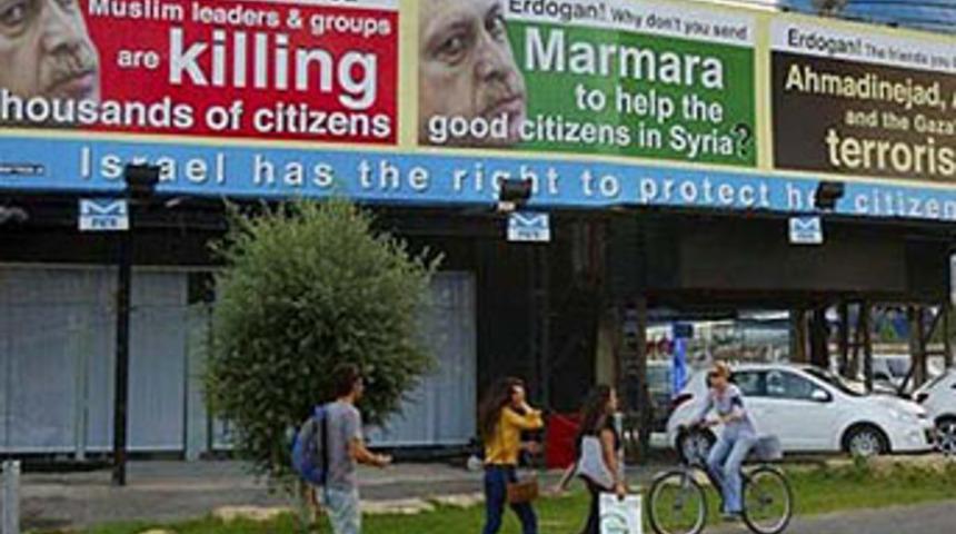 Tel Aviv'de 'Katil Erdoğan' afişleri!