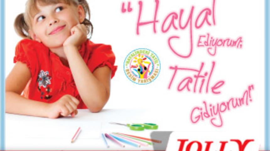 &Ccedil;ocuklar hayal edin tatile gidin