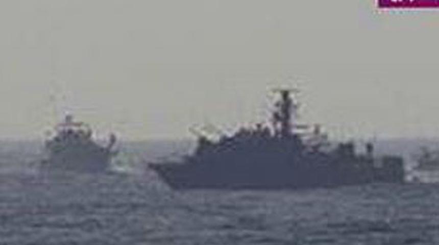 Yardım filolarına İsrail donanması temas etti