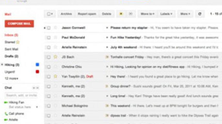 GMail&rsquo;e yeni g&ouml;r&uuml;n&uuml;m geliyor