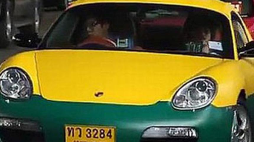 Porsche'den taksi yaptılar