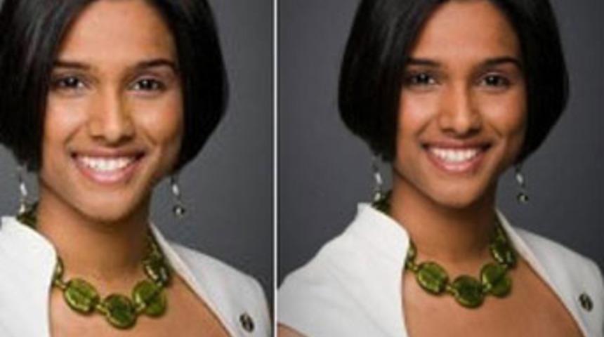 Dekoltesi olay oldu!